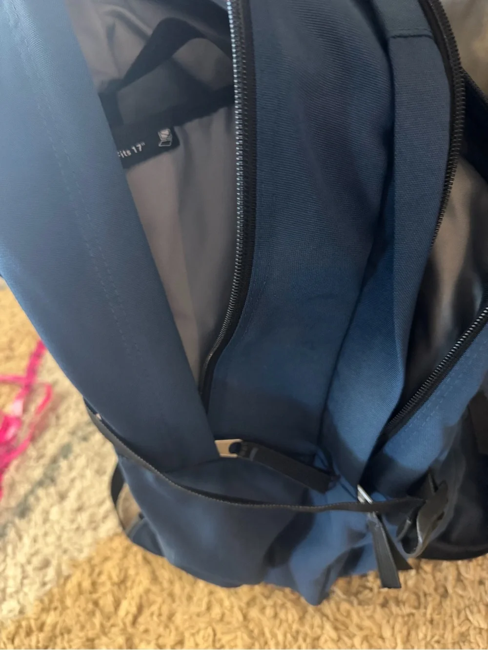 JanSport Navy Blue Backpack - Durable Triple Pack with tons of pockets